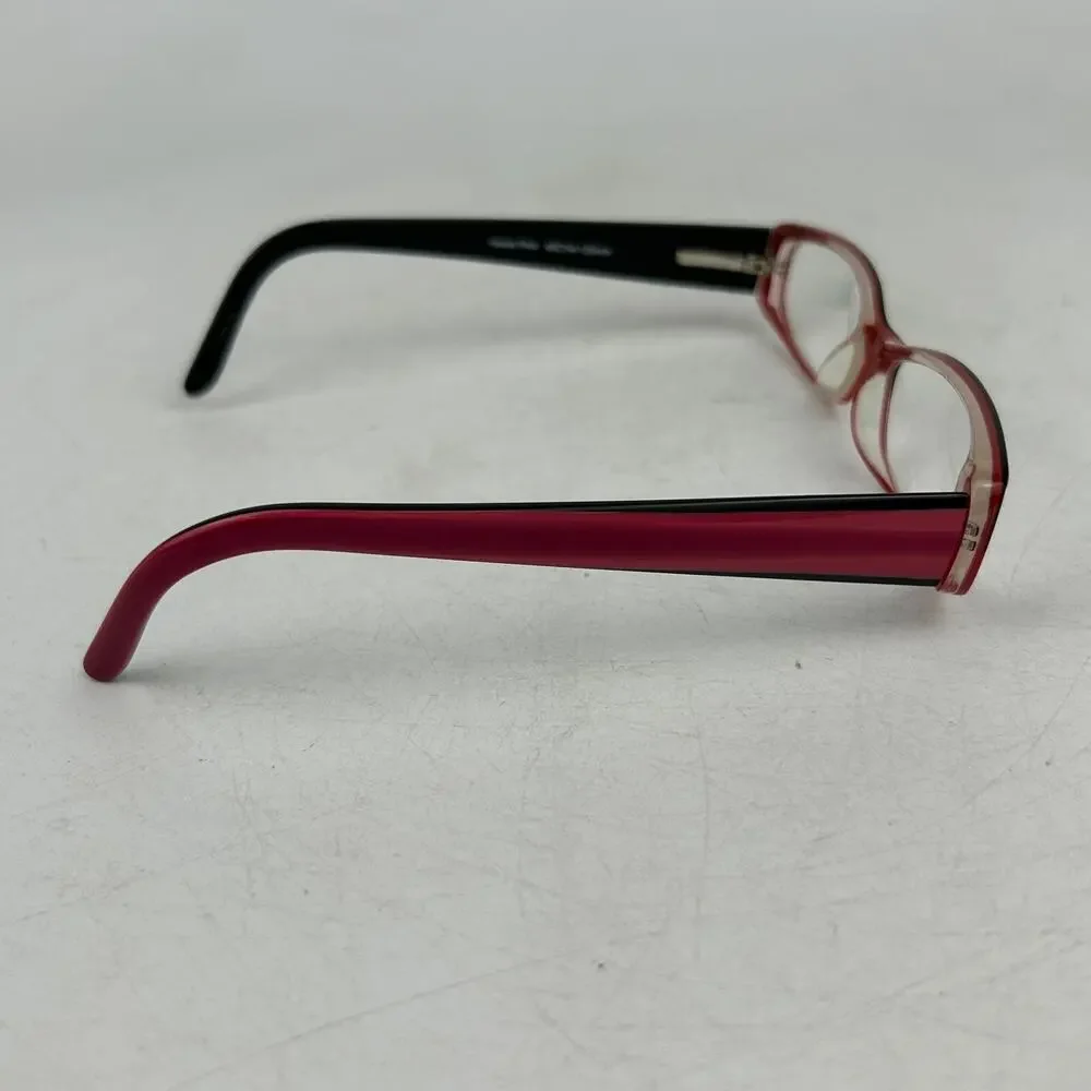 Bebe Envy Eyeglasses Frame Womens Haute Pink Rectangular‎ 49-14-135mm